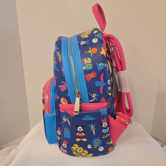 NWT 2024 Disney × Loungefly Mickey Minnie Figment 4 Parks Backpack main image 5